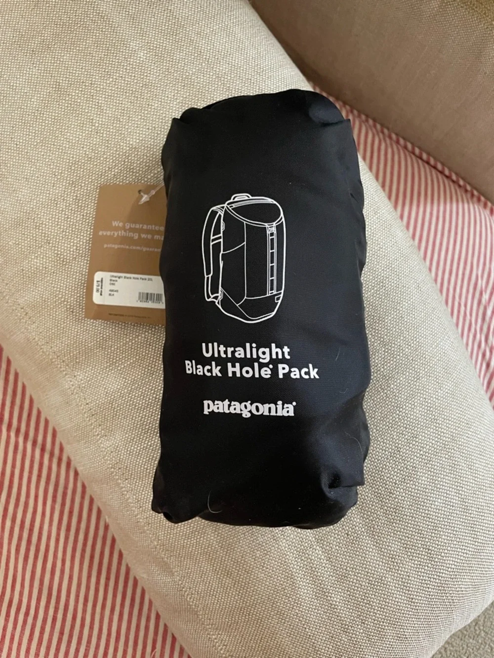 Patagonia Black Ultralight Packable 20L Backpack